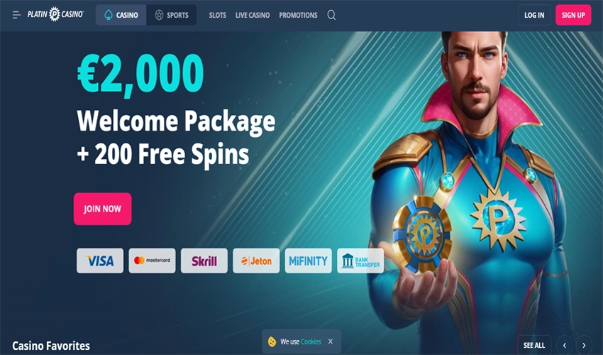 Platin Casino Bonuses and Promotions