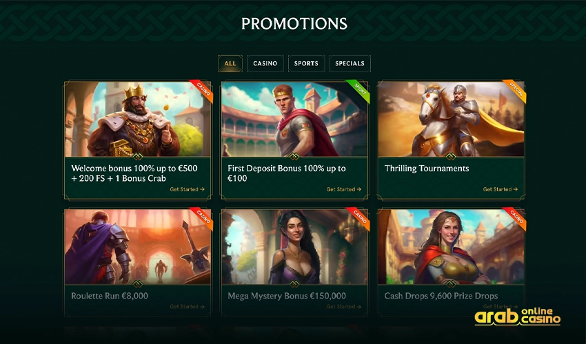 Casinia Casino Bonuses and Promotions