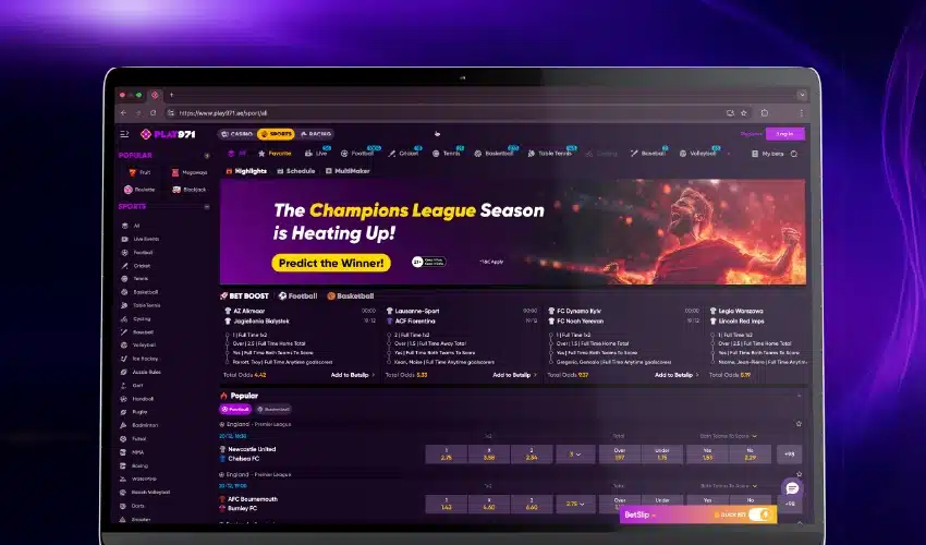 Sports Betting Options at Play971 Casino Online