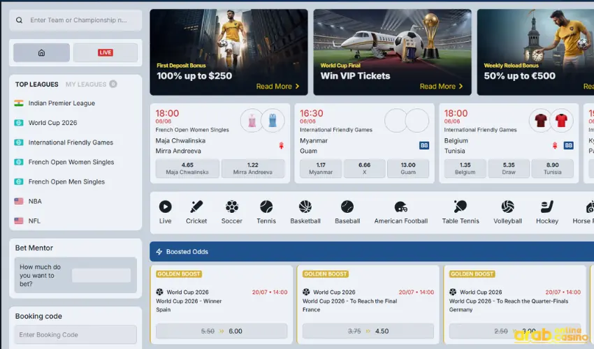 BetRepublic Sportsbook Interface